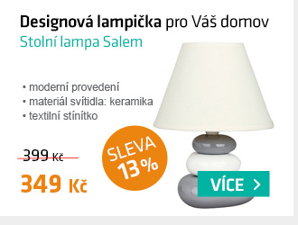 Stolní lampa Salem, bílo-šedá
