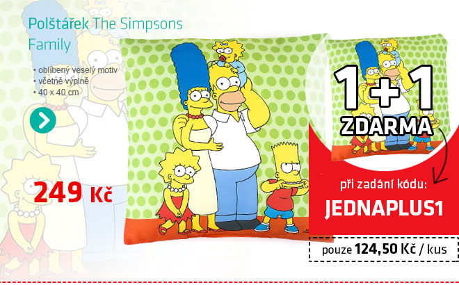 Polštářek The Simpsons Family, 40 x 40 cm