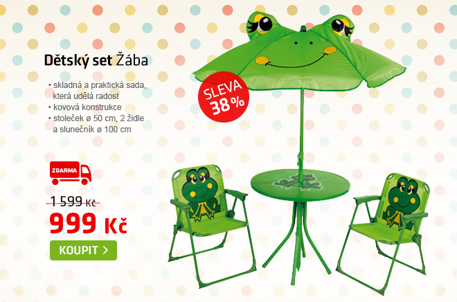 Dětský set nábytku Žába