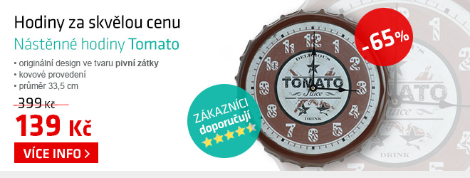 Nástěnné hodiny Tomato
