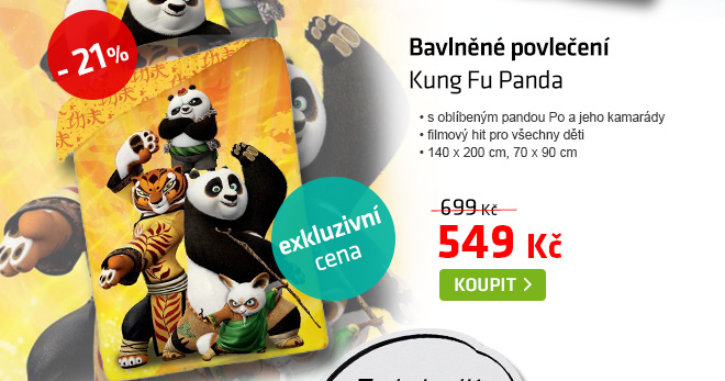 Bavlněné povlečení Kung Fu Panda